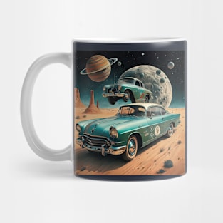 vintage car x space Mug